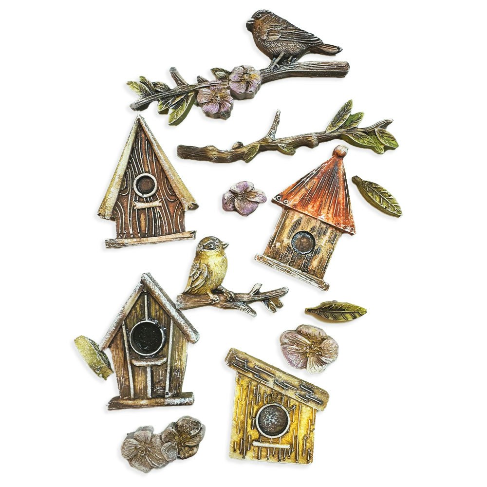 GJUTFORM - Stamperia Silikonform - NESTS & BIRDS