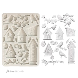 Stamperia - Silikonform - A5 (ca 14x21cm) - NESTS & BIRDS