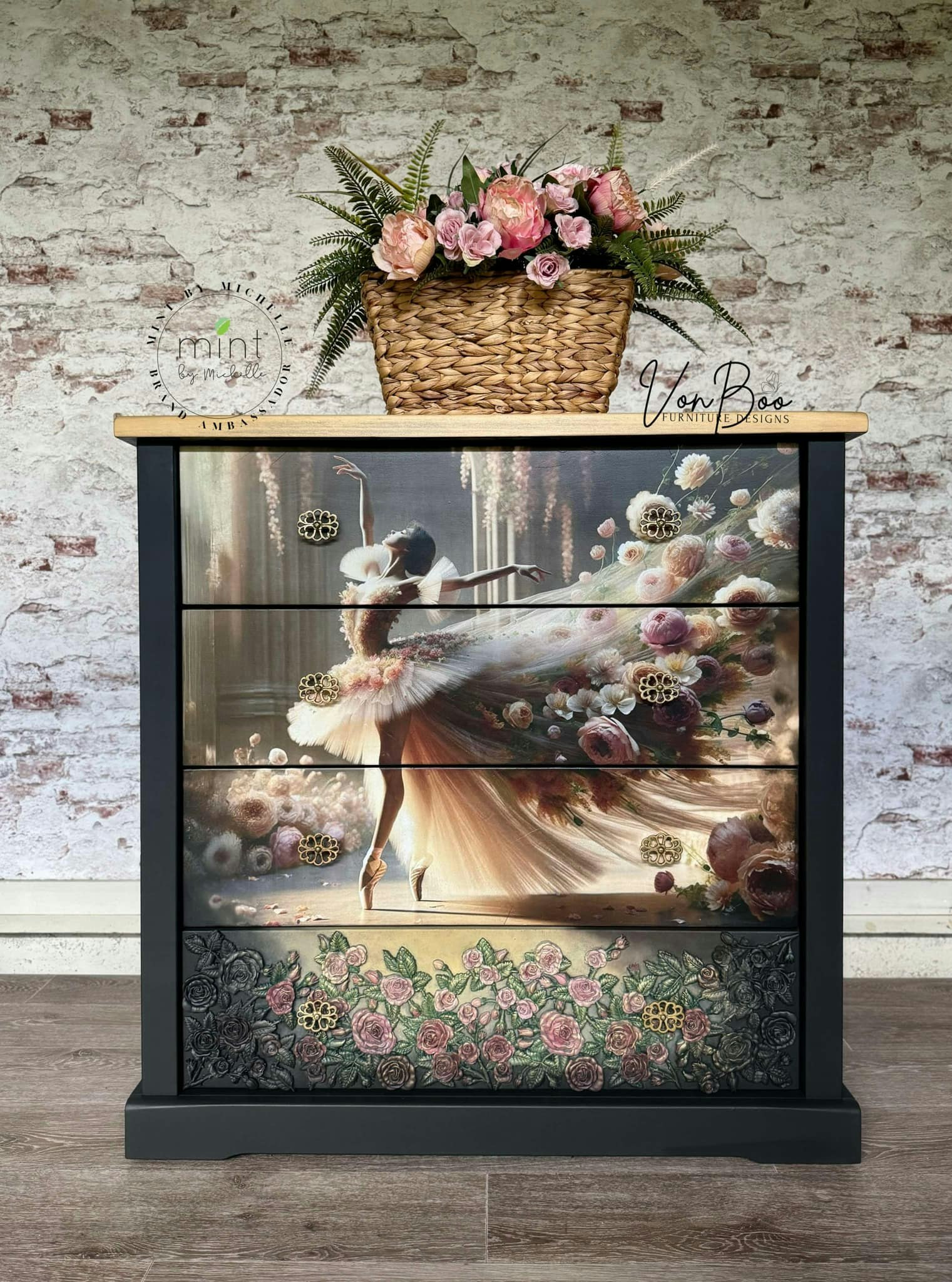 DECOUPAGE - MINT - Decoupagepapper A1 - Ballet in Bloom