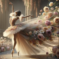 MINT - A1 Decoupagepapper (ca 59x84cm) - BALLET IN BLOOM