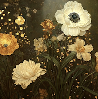MINT - A1 Decoupagepapper (ca 59x84cm) - FLOWER HORIZONTIAL