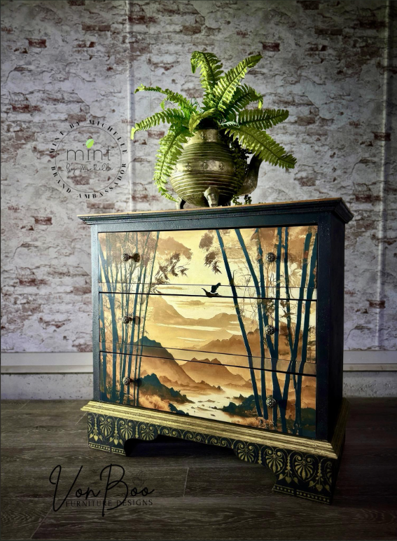DECOUPAGE - MINT - Decoupagepapper A1 - Golden Brown