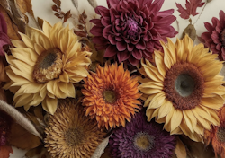 MINT - A1 Decoupagepapper (ca 59x84cm) - HARVEST BLOOMS