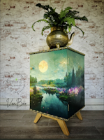 MINT - A1 Decoupagepapper (ca 59x84cm) - MOON RIVER