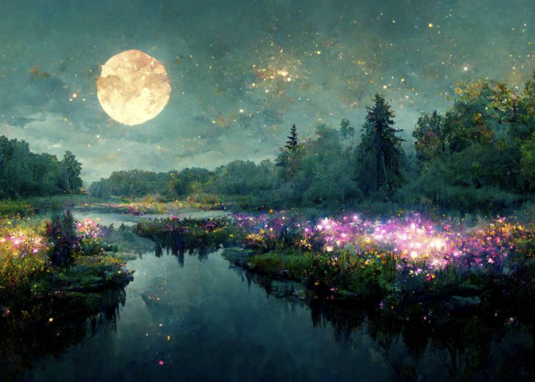 DECOUPAGE - MINT - Decoupagepapper A1 - Moon River