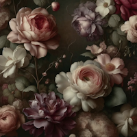 MINT - A1 Decoupagepapper (ca 59x84cm) - SHADOW GARDEN