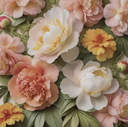 MINT - A1 Decoupagepapper (ca 59x84cm) - SUMMER BLUSH