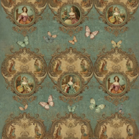 MINT - A1 Decoupagepapper (ca 59x84cm) - VERSAILLES ON REPEAT