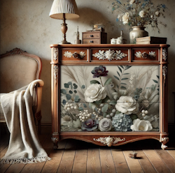 MINT - A1 Decoupagepapper (ca 59x84cm) - WINTER PETALS