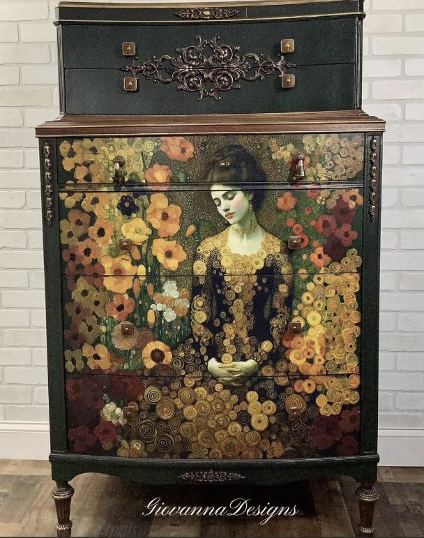 DECOUPAGE - MINT - Decoupagepapper (på bild A1) - Bathed in Gold