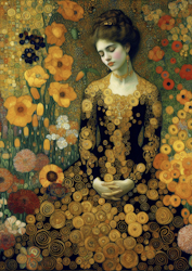 MINT - A3 Decoupagepapper (ca 30x42cm) - BATHED IN GOLD