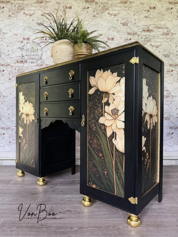 DECOUPAGE - MINT - Decoupagepapper (på bild A1) - Long Stems
