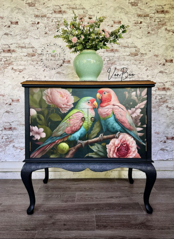DECOUPAGE - MINT - Decoupagepapper (på bild A1) - Pastel Love