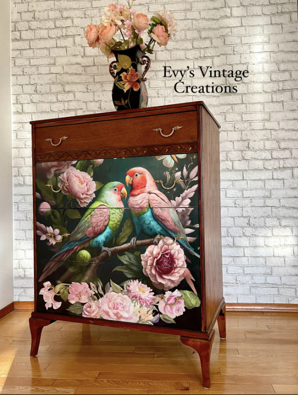 DECOUPAGE - MINT - Decoupagepapper (på bild A1) - Pastel Love