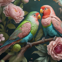 MINT - A3 Decoupagepapper (ca 30x42cm) - PASTEL LOVE