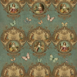 MINT - A3 Decoupagepapper (ca 30x42cm) - VERSAILLES ON REPEAT