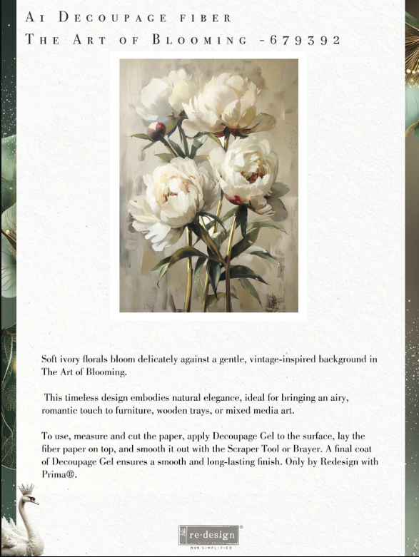DECOUPAGE - Re Design - A1 Decoupagepapper - The Art of Blooming