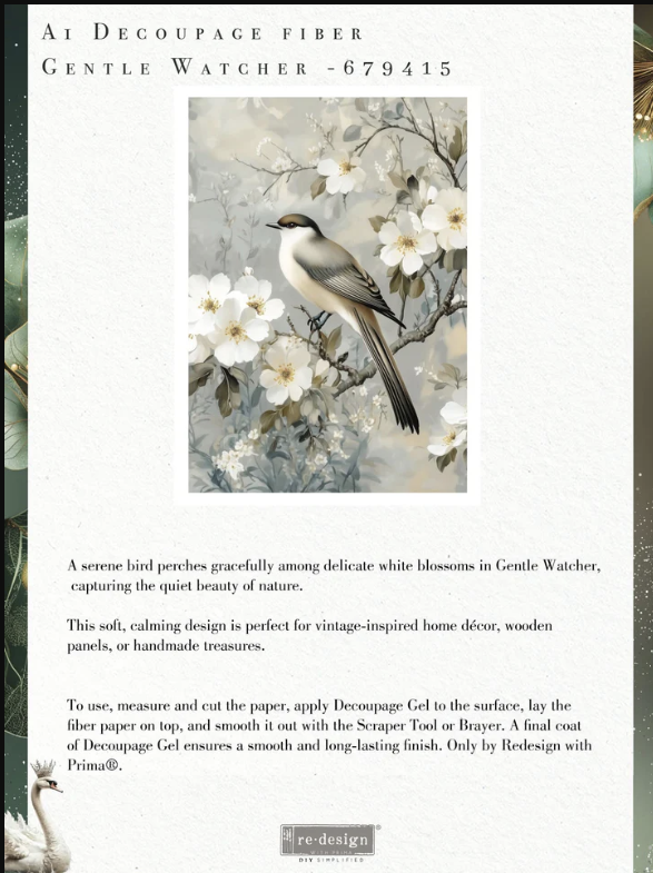 DECOUPAGE - Re Design - A1 Decoupagepapper - Gentle Watcher