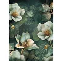 Re Design - A1 Decoupage Fiber Paper - Emerald Elegance 59x84cm