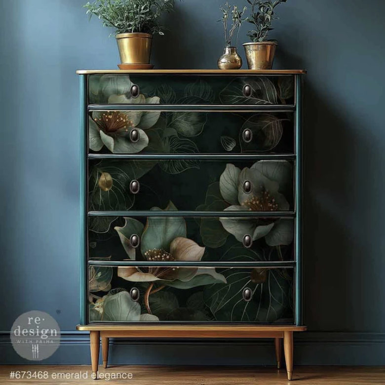 DECOUPAGE - Re Design - A1 Decoupagepapper - Emerald Elegance