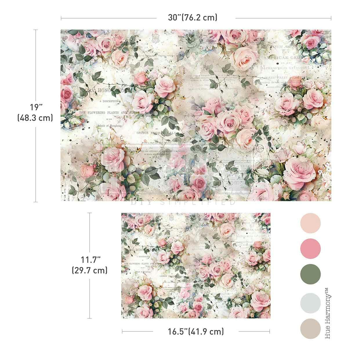 DECOUPAGE - Re Design - Decoupagepapper - Rosy Reverie