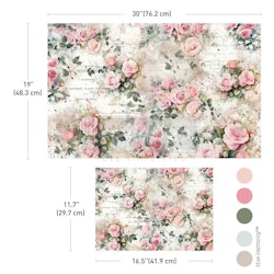 Re Design - Decoupage Fiber Paper - Rosy Reverie 2-Pack  (49x76cm+A3)