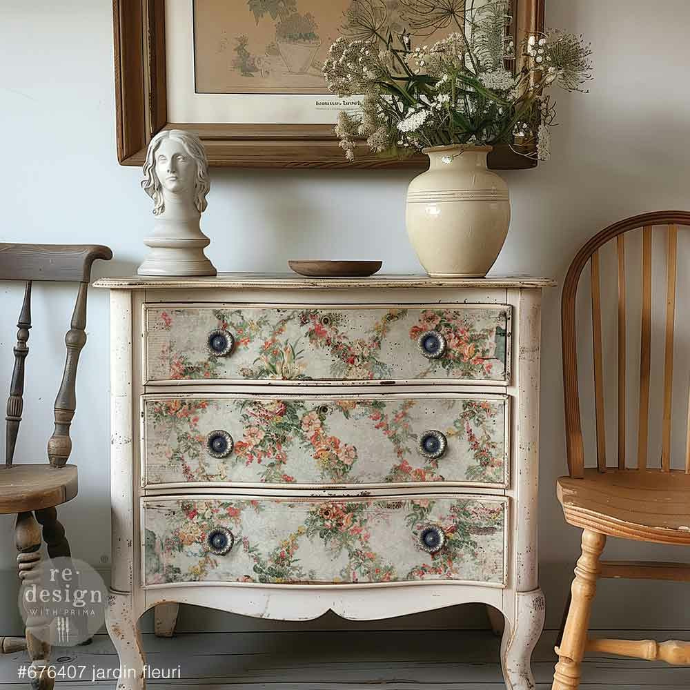 DECOUPAGE - Re Design - Decoupagepappper - Jardin Fleur