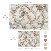 Re Design - Decoupage Fiber Paper - Jardin Fleuri 2-Pack  (49x76cm+A3)