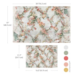 Re Design - Decoupage Fiber Paper - Jardin Fleur 2-Pack  (49x76cm+A3)