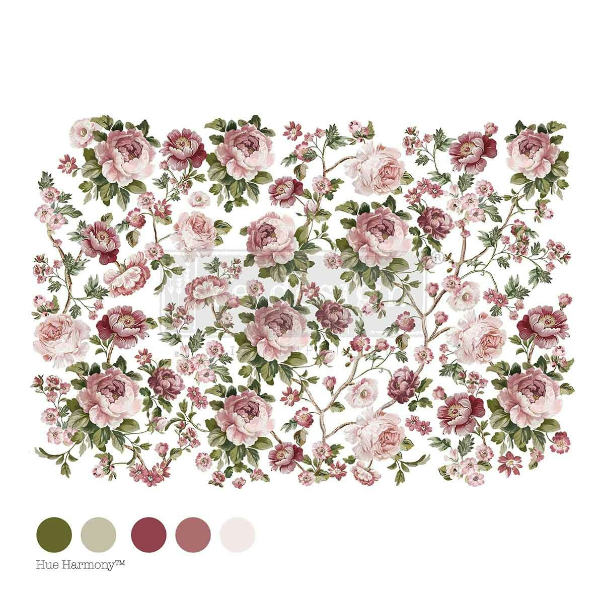 TRANSFERMOTIV - Re Design Décor Transfers - Blushing Blooms Symphony