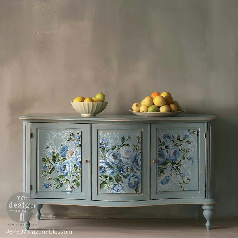 Re Design Décor Transfer Azure Blossom - Mått: ca 61x89cm