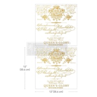 Re Design Décor MAXI Transfers®- Queen's Glory - ca 30x30cm (2-pack)