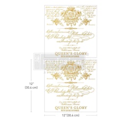 Re Design Décor MAXI Transfers®- Queen's Glory - ca 30x30cm (2-pack)