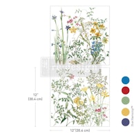 Re Design Décor MAXI Transfers®- Eclat Floral- ca 30x30cm (2-pack)