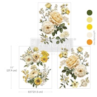 Re Design Décor Transfers®- Yellow Bliss - A4 (3-pack)