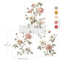 Re Design Décor Transfers®- Creamy Blush Blooms - A4 (3-pack)