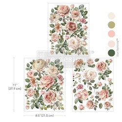 Re Design Décor Transfers®- Blush Blossoms - A4 (3-pack)