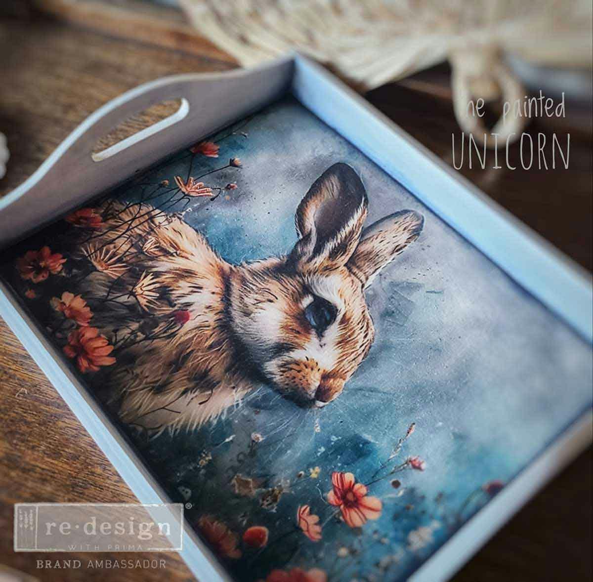 DECOUPAGE - Re Design - A3 Decoupagepapper - Garden Bunny Tails
