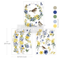Re Design Décor Transfers®- Sunlit Aviary - A4 (3-pack)
