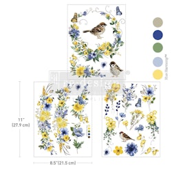 Re Design Décor Transfers®- Sunlit Aviary - A4 (3-pack)