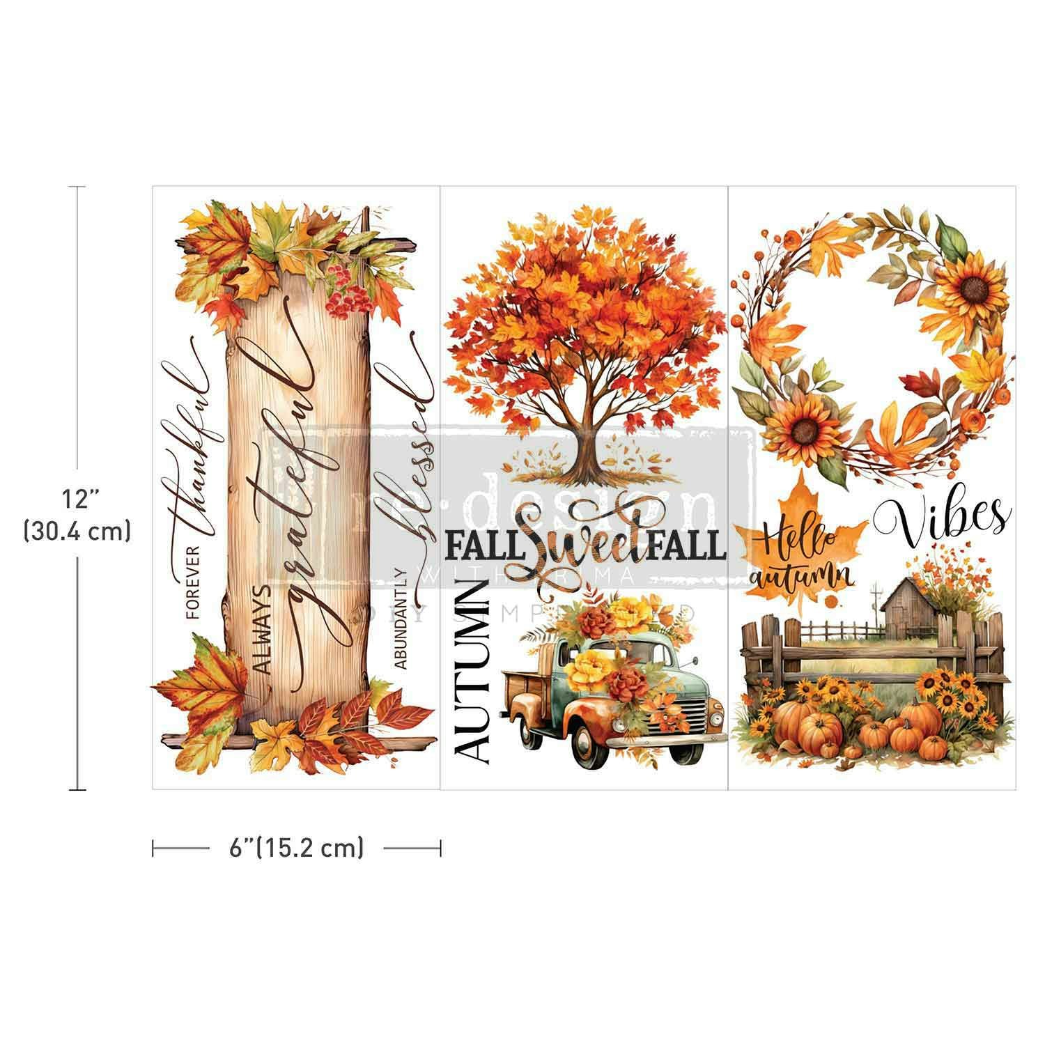 Re Design Décor Transfers® - Cosy Comforts - LITEN ca 30x46cm