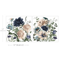 Re Design Décor MAXI Transfers®- Cerulean Blooms - ca 30x30cm (2-pack)