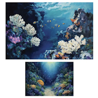 Re Design - Decoupage Fiber Paper - The Living Reef 2-Pack  (49x76cm+A3)