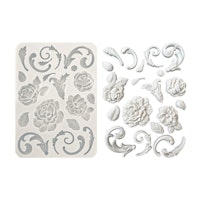 Stamperia - Silikonform - A5 (ca 14x21cm) - FLOWERS & EMBELIHMENTS