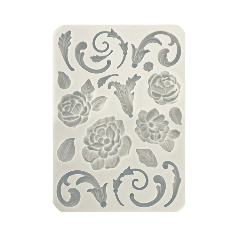 GJUTFORM - Stamperia Silikonform - FLOWERS & EMBELIHMENTS