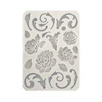 Stamperia - Silikonform - A5 (ca 14x21cm) - FLOWERS & EMBELIHMENTS