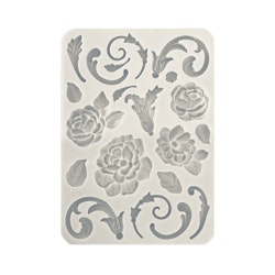 Stamperia - Silikonform - A5 (ca 14x21cm) - FLOWERS & EMBELIHMENTS
