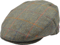 Mörkgrön storrutig tweedkeps - Major Wear
