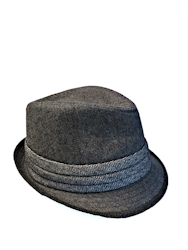 Grå Trilby hatt