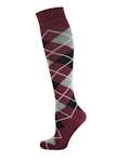 Vinröd argyle knästrumpa - MySocks